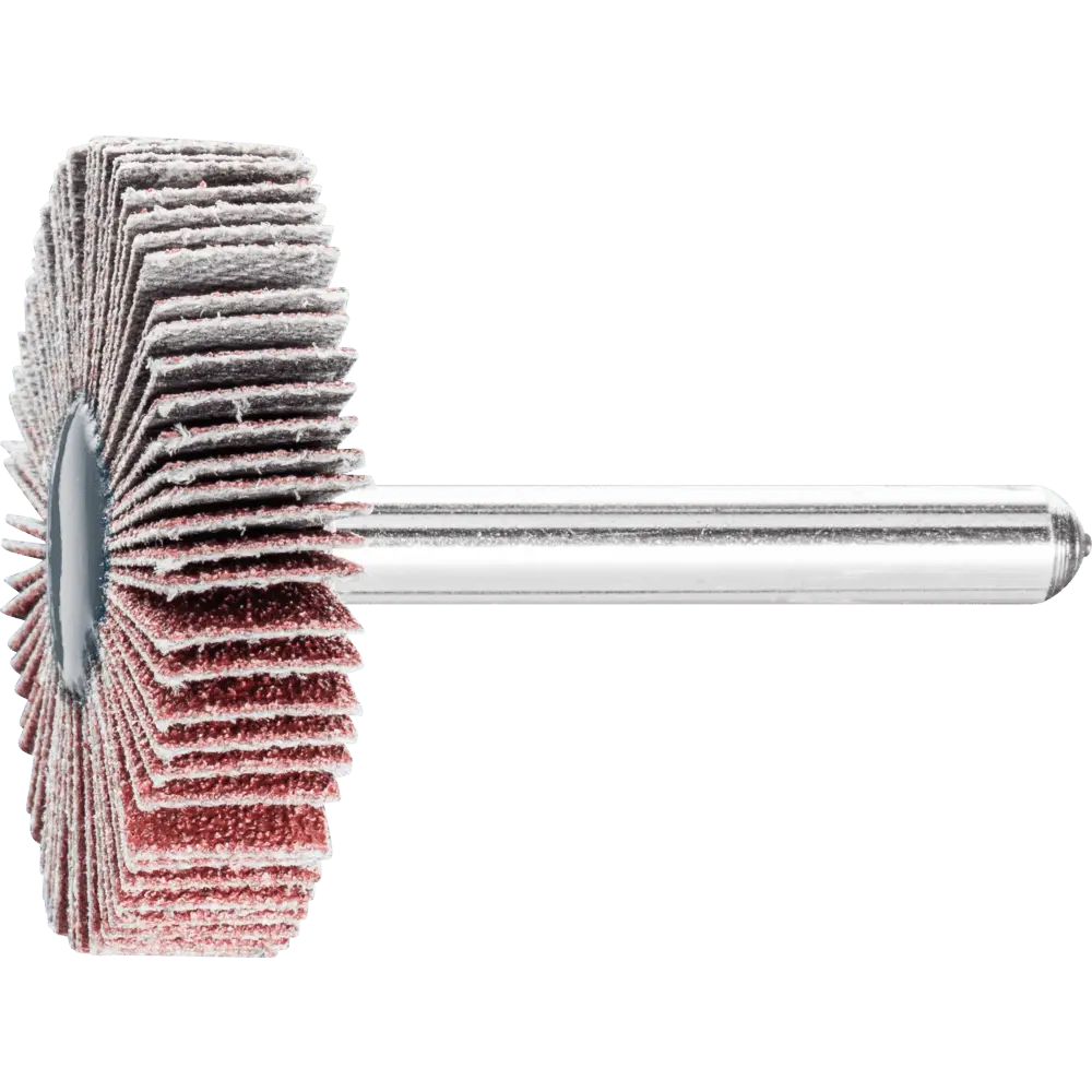 Produktfoto 1 von PFERD TOOLS Korund Fächerschleifer F Ø 40x10mm Schaft-Ø 6 mm A80 für Feinschliff und Finish, 10 Stk.