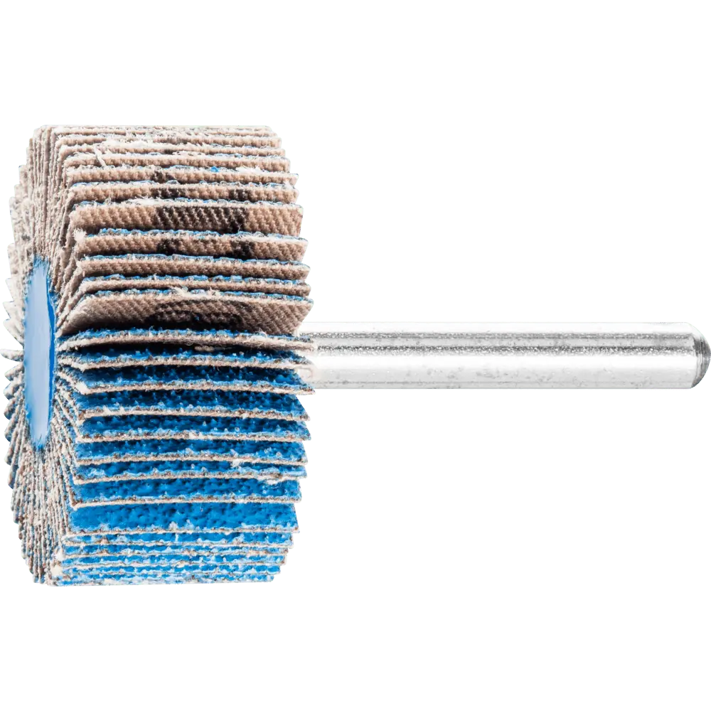 Produktfoto 1 von PFERD TOOLS Zirkon Fächerschleifer F Ø 40x20mm Schaft-Ø 6 mm Z-COOL60 für kühlen Schliff auf Edelstahl, 10 Stk.