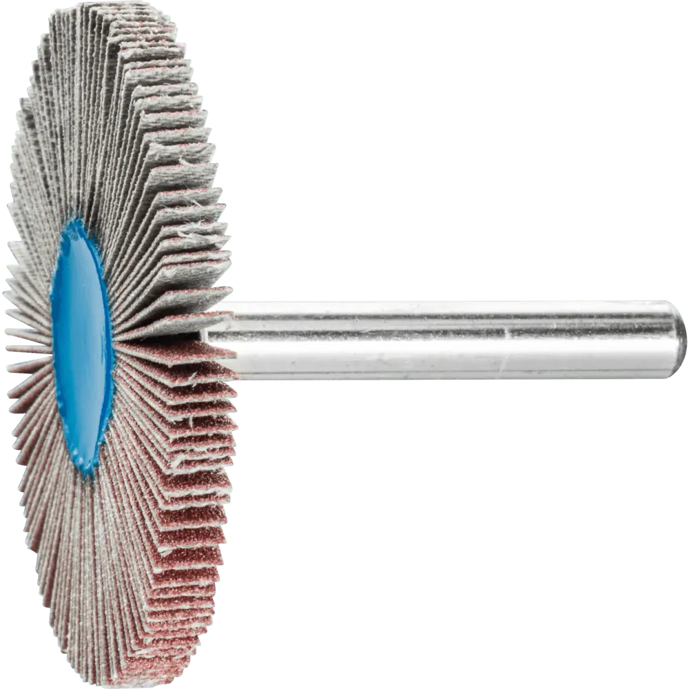 Produktfoto 1 von PFERD TOOLS Korund Fächerschleifer F Ø 50x5 mm Schaft-Ø 6 mm A150 für Feinschliff und Finish, 10 Stk.