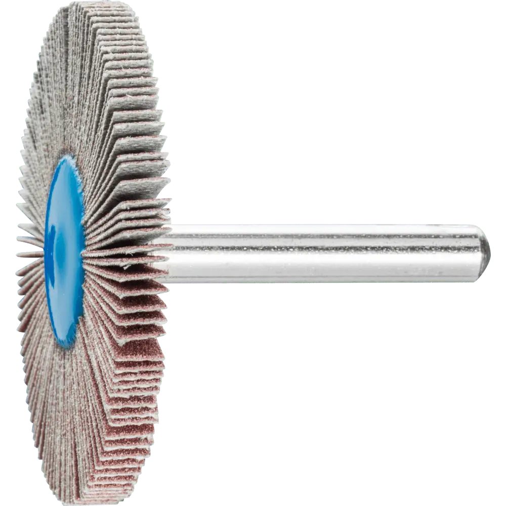 Produktfoto 1 von PFERD TOOLS Korund Fächerschleifer F Ø 50x5 mm Schaft-Ø 6 mm A180 für Feinschliff und Finish, 10 Stk.