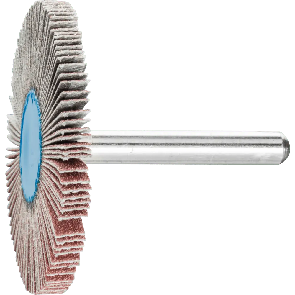 Produktfoto 1 von PFERD TOOLS Korund Fächerschleifer F Ø 50x5 mm Schaft-Ø 6 mm A120 für Feinschliff und Finish, 10 Stk.