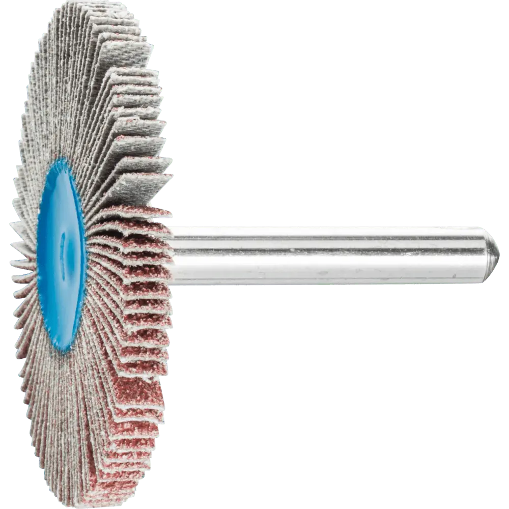 Produktfoto 1 von PFERD TOOLS Korund Fächerschleifer F Ø 50x5 mm Schaft-Ø 6 mm A60 für Feinschliff und Finish, 10 Stk.