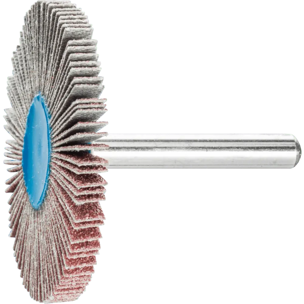 Produktfoto 1 von PFERD TOOLS Korund Fächerschleifer F Ø 50x5 mm Schaft-Ø 6 mm A80 für Feinschliff und Finish, 10 Stk.