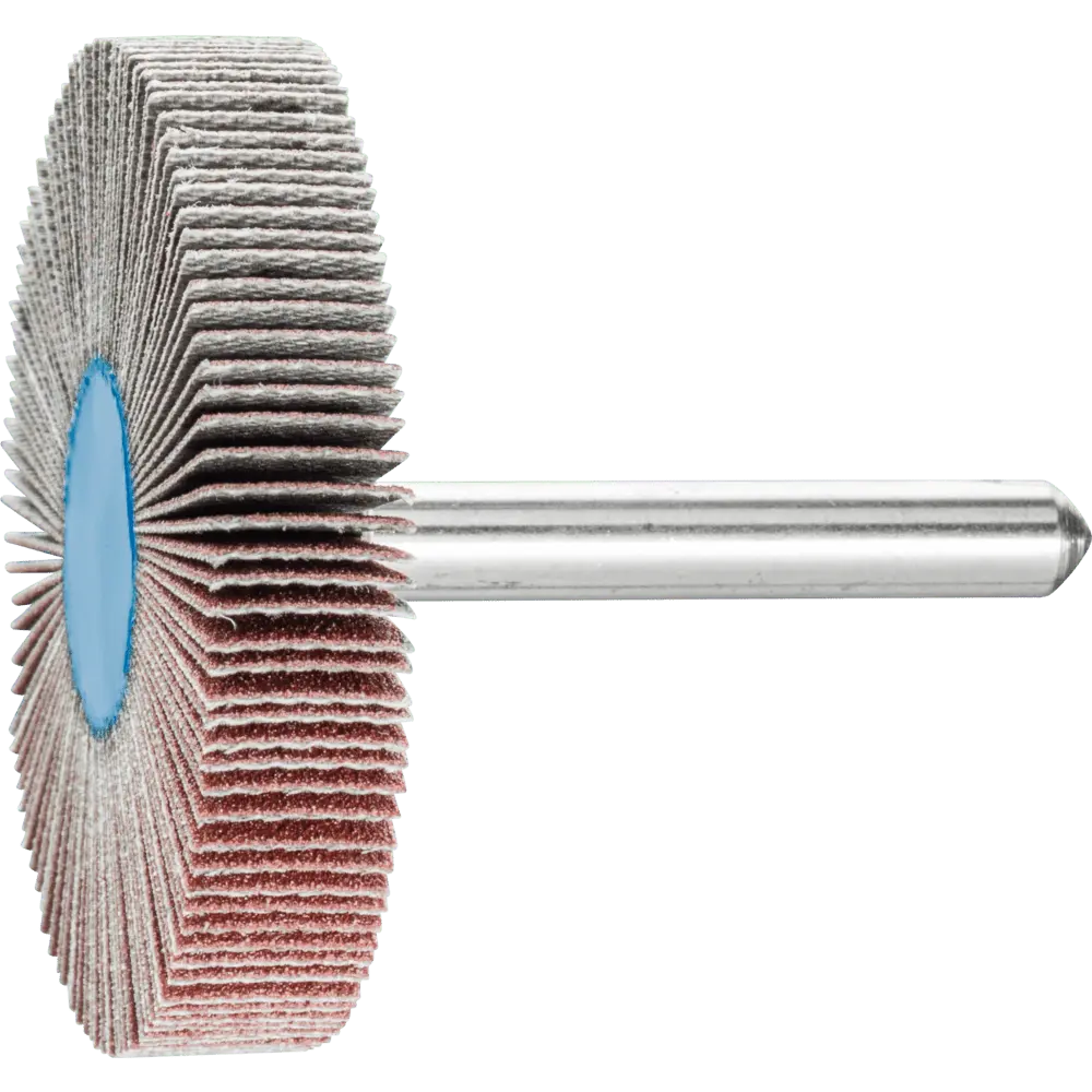 Produktfoto 1 von PFERD TOOLS Korund Fächerschleifer F Ø 50x10mm Schaft-Ø 6 mm A150 für Feinschliff und Finish, 10 Stk.