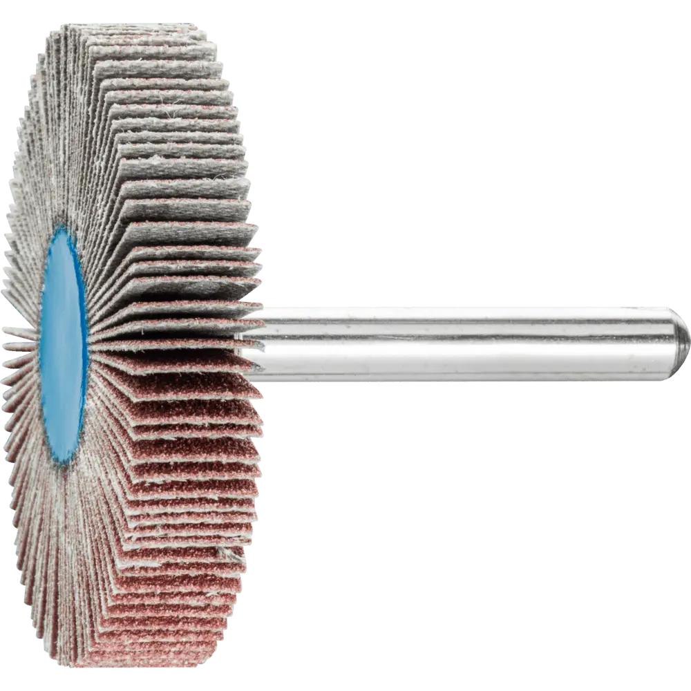 Produktfoto 1 von PFERD TOOLS Korund Fächerschleifer F Ø 50x10mm Schaft-Ø 6 mm A120 für Feinschliff und Finish, 10 Stk.