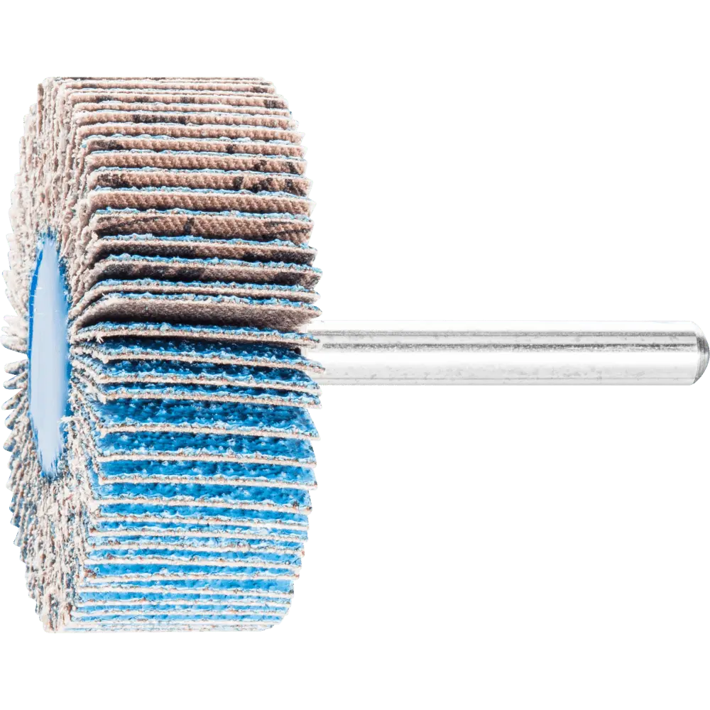 Produktfoto 1 von PFERD TOOLS Zirkon Fächerschleifer F Ø 50x20mm Schaft-Ø 6 mm Z-COOL60 für kühlen Schliff auf Edelstahl, 10 Stk.