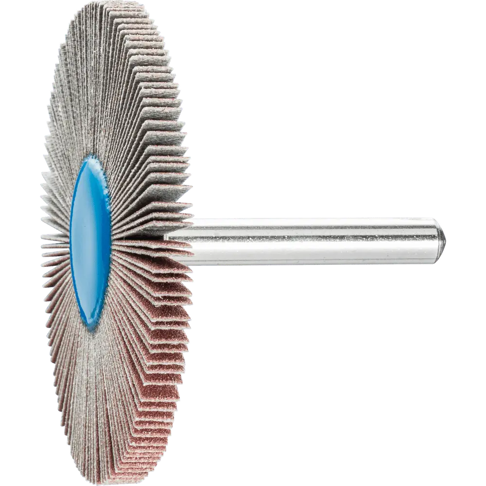 Produktfoto 1 von PFERD TOOLS Korund Fächerschleifer F Ø 60x5 mm Schaft-Ø 6 mm A180 für Feinschliff und Finish, 10 Stk.
