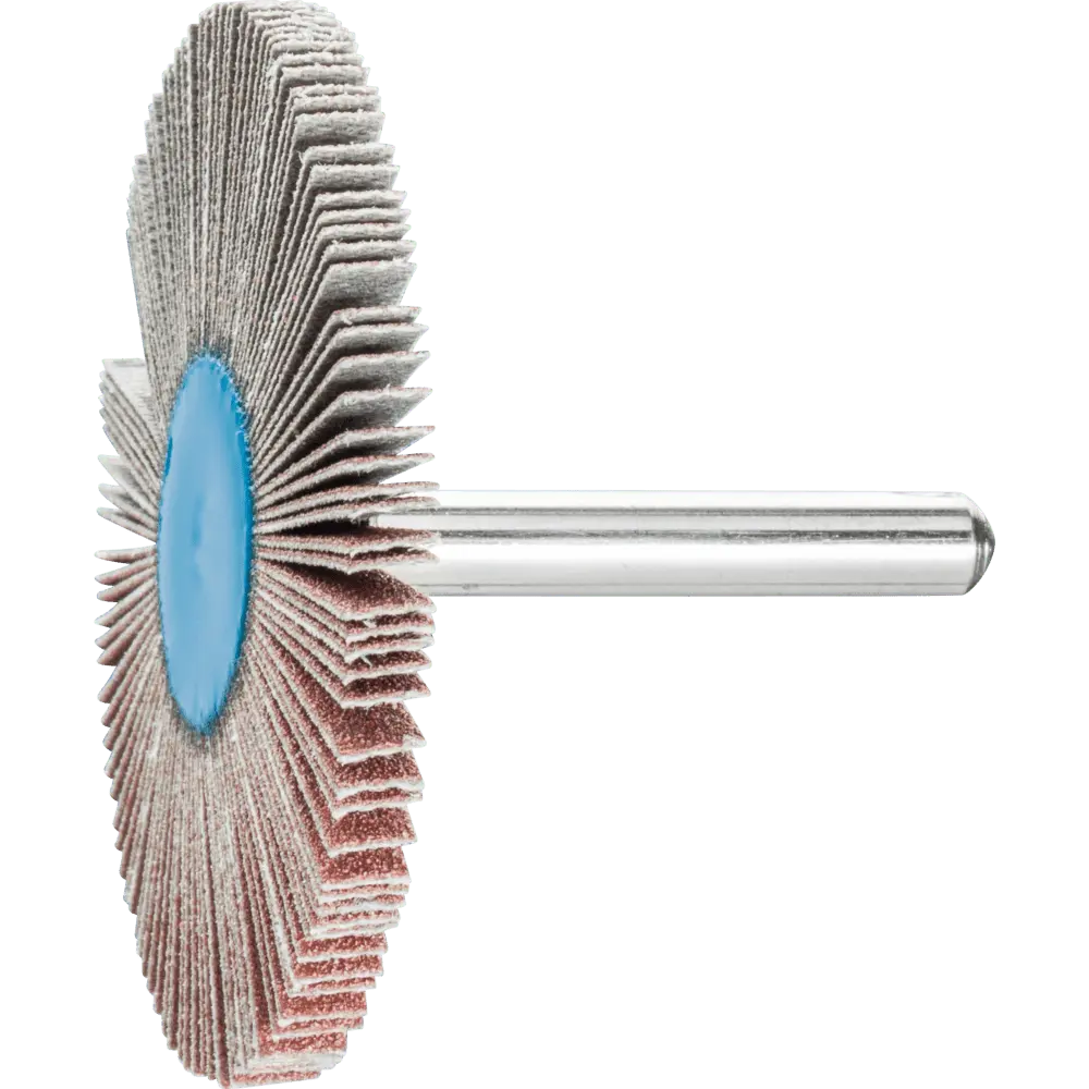 Produktfoto 1 von PFERD TOOLS Korund Fächerschleifer F Ø 60x5 mm Schaft-Ø 6 mm A120 für Feinschliff und Finish, 10 Stk.
