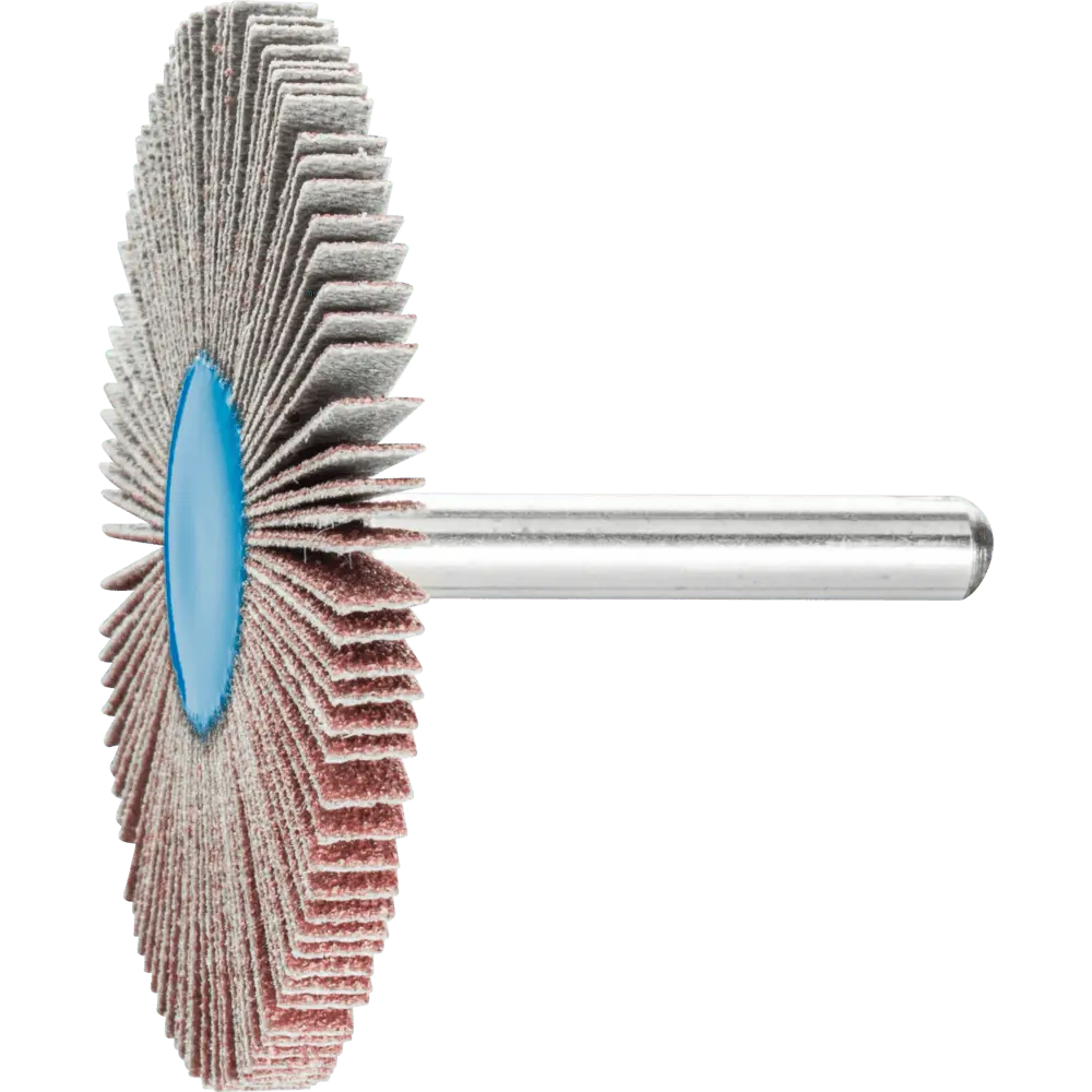 Produktfoto 1 von PFERD TOOLS Korund Fächerschleifer F Ø 60x5 mm Schaft-Ø 6 mm A80 für Feinschliff und Finish, 10 Stk.