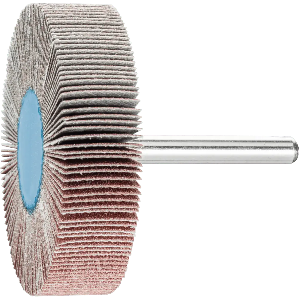 Produktfoto 1 von PFERD TOOLS Korund Fächerschleifer F Ø 60x15 mm Schaft-Ø 6 mm A150 für Feinschliff und Finish, 10 Stk.