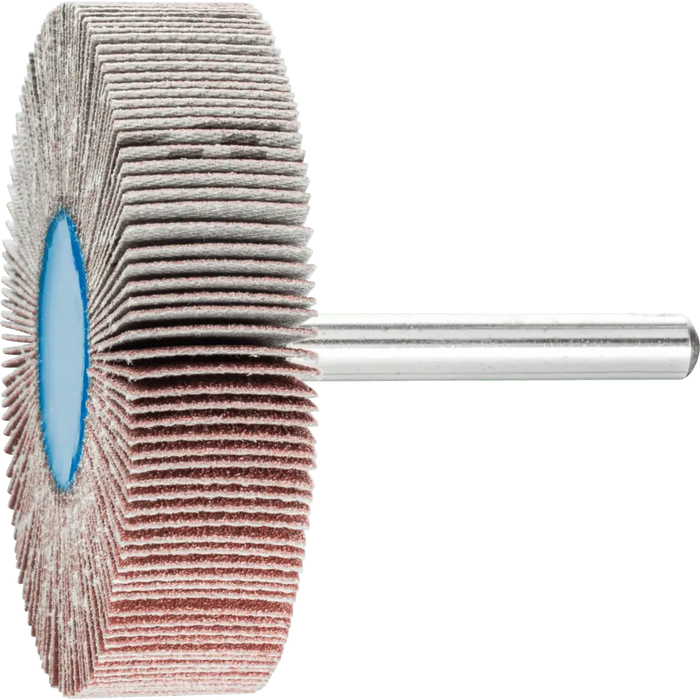 Produktfoto 1 von PFERD TOOLS Korund Fächerschleifer F Ø 60x15 mm Schaft-Ø 6 mm A120 für Feinschliff und Finish, 10 Stk.