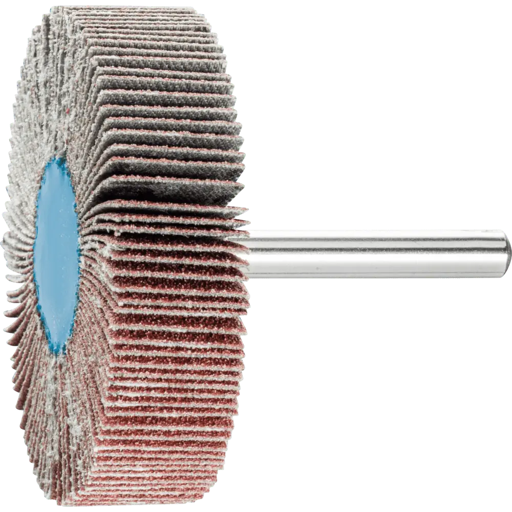Produktfoto 1 von PFERD TOOLS Korund Fächerschleifer F Ø 60x15 mm Schaft-Ø 6 mm A80 für Feinschliff und Finish, 10 Stk.