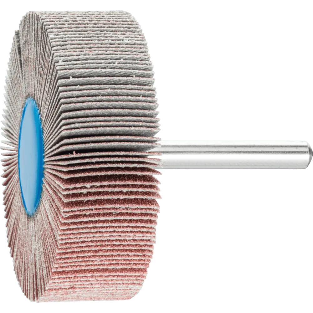 Produktfoto 1 von PFERD TOOLS Korund Fächerschleifer F Ø 60x20mm Schaft-Ø 6 mm A120 für Feinschliff und Finish, 10 Stk.