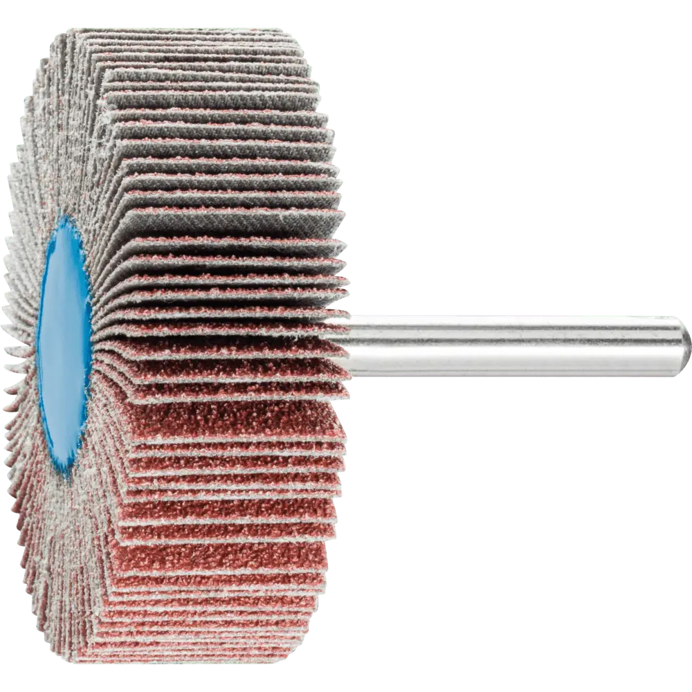 Produktfoto 1 von PFERD TOOLS Korund Fächerschleifer F Ø 60x20mm Schaft-Ø 6 mm A60 für Feinschliff und Finish, 10 Stk.