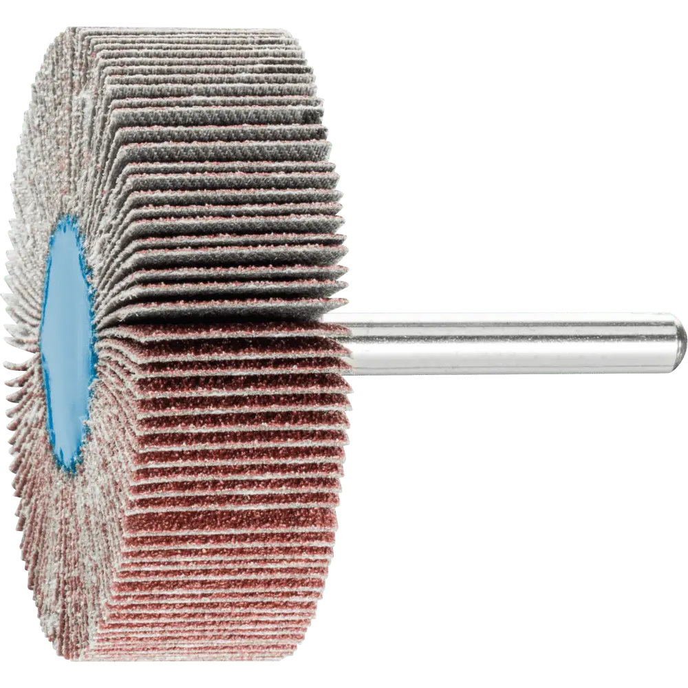 Produktfoto 1 von PFERD TOOLS Korund Fächerschleifer F Ø 60x20mm Schaft-Ø 6 mm A80 für Feinschliff und Finish, 10 Stk.