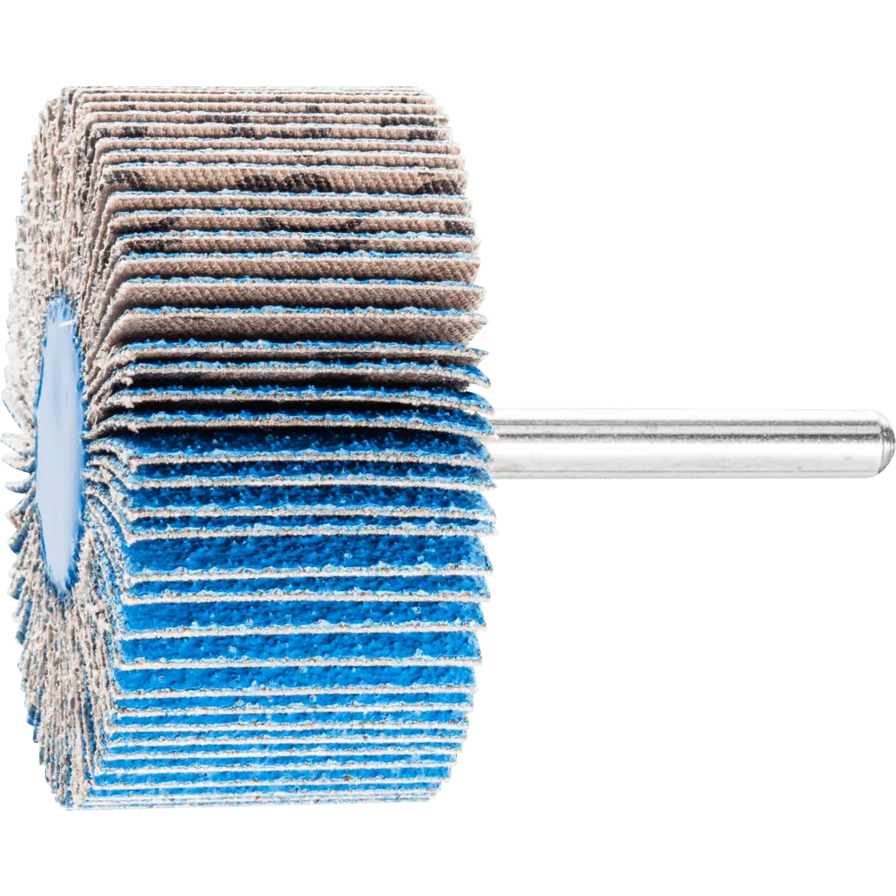 Produktfoto 1 von PFERD TOOLS Zirkon Fächerschleifer F Ø 60x30mm Schaft-Ø 6 mm Z-COOL60 für kühlen Schliff auf Edelstahl, 10 Stk.