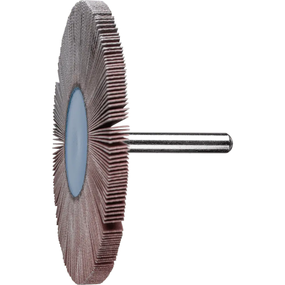 Produktfoto 1 von PFERD TOOLS Korund Fächerschleifer F Ø 80x5 mm Schaft-Ø 6 mm A320 für Feinschliff und Finish, 10 Stk.