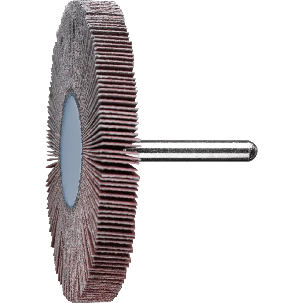 Produktfoto 1 von PFERD TOOLS Korund Fächerschleifer F Ø 80x10mm Schaft-Ø 6 mm A150 für Feinschliff und Finish, 10 Stk.