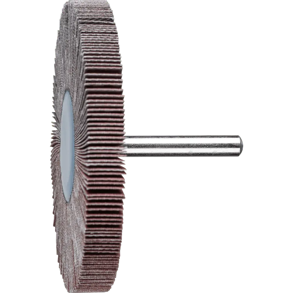 Produktfoto 1 von PFERD TOOLS Korund Fächerschleifer F Ø 80x10mm Schaft-Ø 6 mm A240 für Feinschliff und Finish, 10 Stk.