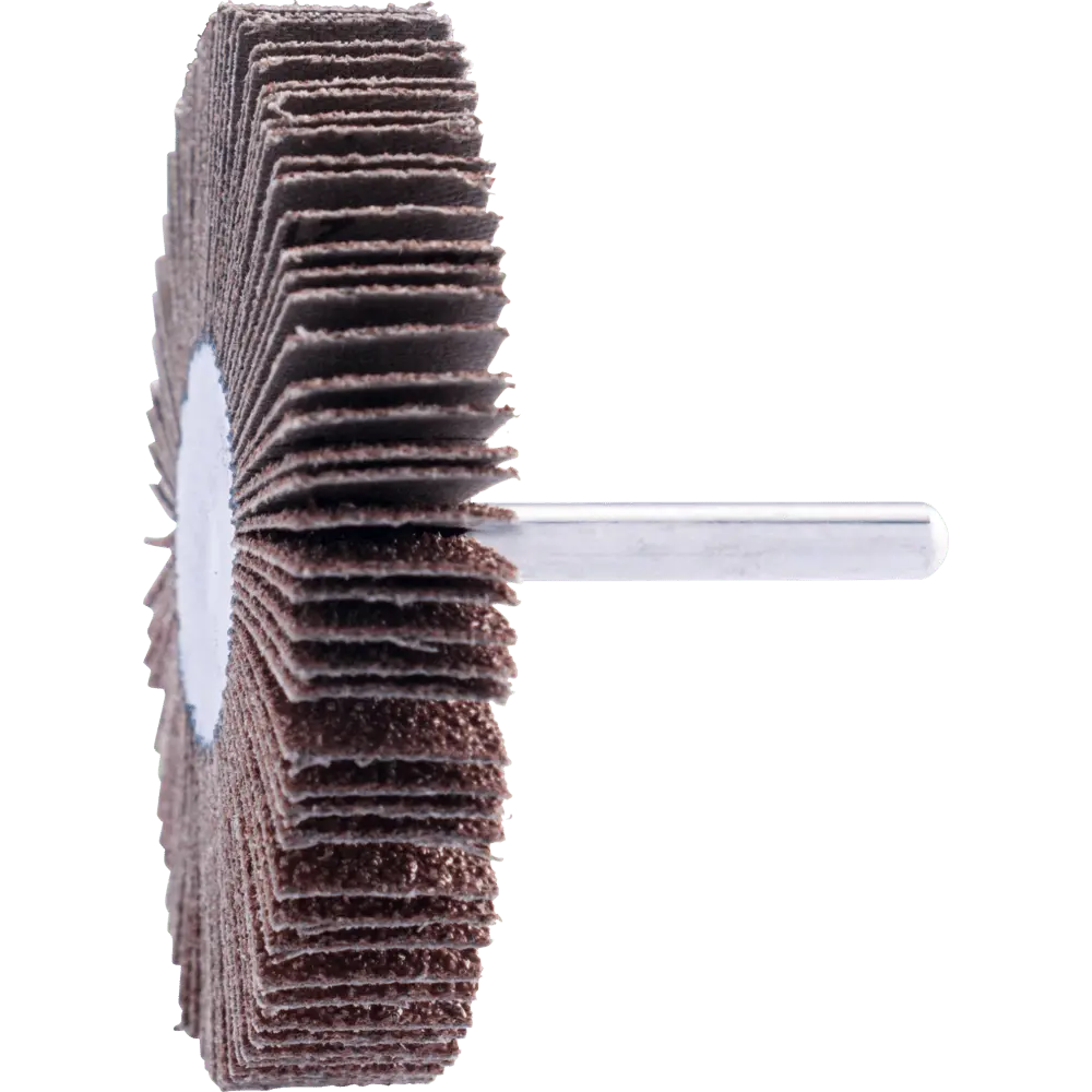 Produktfoto 1 von PFERD TOOLS Korund Fächerschleifer F Ø 80x15mm Schaft-Ø 6 mm A40 für Feinschliff und Finish, 10 Stk.