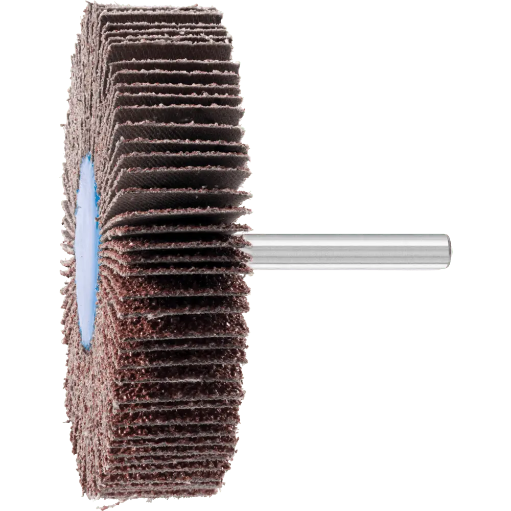 Produktfoto 1 von PFERD TOOLS Korund Fächerschleifer F Ø 80x20mm Schaft-Ø 6 mm A40 für Feinschliff und Finish, 10 Stk.