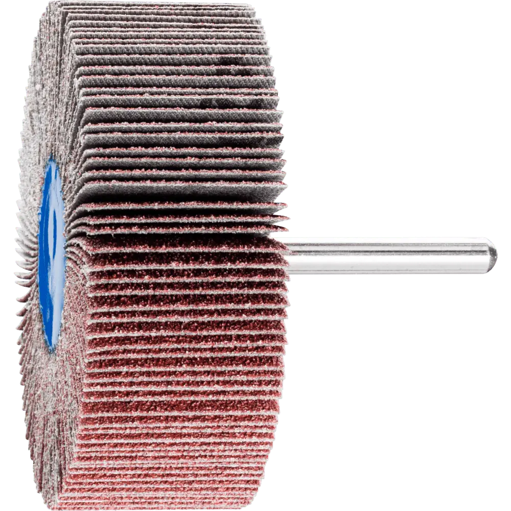 Produktfoto 1 von PFERD TOOLS Korund Fächerschleifer F Ø 80x30mm Schaft-Ø 6 mm A60 für Feinschliff und Finish, 10 Stk.