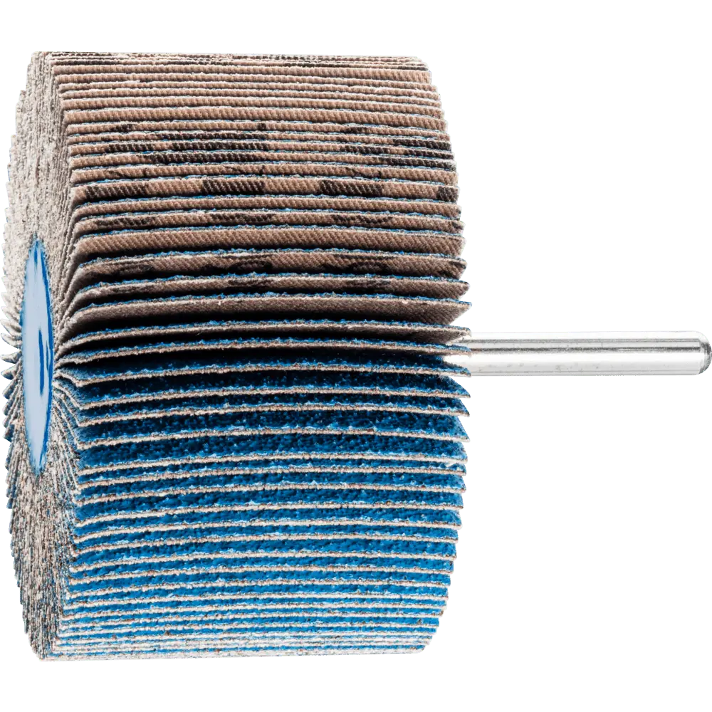 Produktfoto 1 von PFERD TOOLS Zirkon Fächerschleifer F Ø 80x50mm Schaft-Ø 6 mm Z-COOL60 für kühlen Schliff auf Edelstahl, 10 Stk.