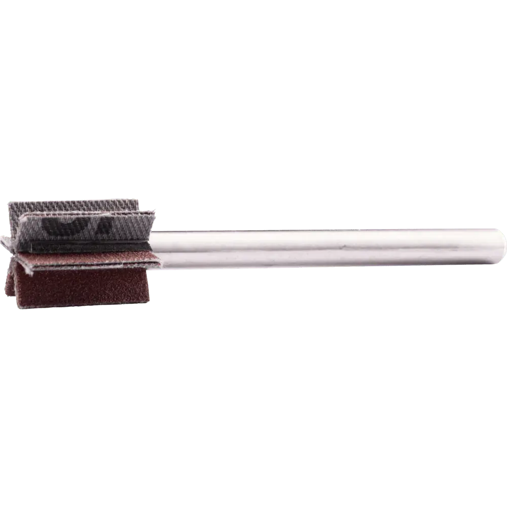 Produktfoto 1 von PFERD TOOLS Korund Fächerschleifer F Ø 15x20mm Schaft-Ø 6 mm Länge 60 mm Lamellen 6x2 Lamellen A150 für Feinschliff und Finish, 10 Stk.