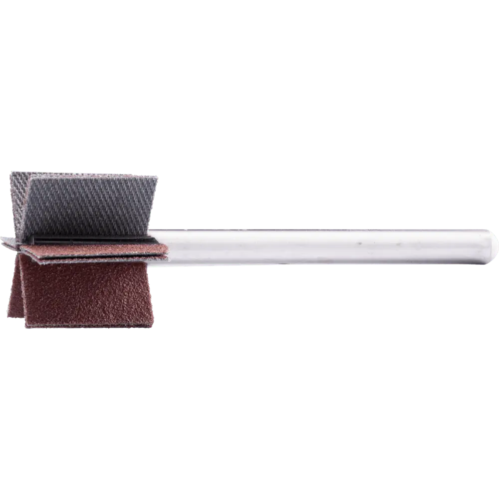 Produktfoto 1 von PFERD TOOLS Korund Fächerschleifer F Ø 25x20mm Schaft-Ø 6 mm Länge 60 mm Lamellen 6x2 Lamellen A120 für Feinschliff und Finish, 10 Stk.