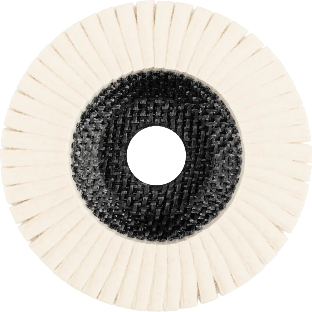Produktfoto 1 von PFERD TOOLS harte Filzfächerscheibe FFS Ø 115 mm Bohrung 22,23 mm für Polierarbeiten mit Winkelschleifer, 5 Stk.