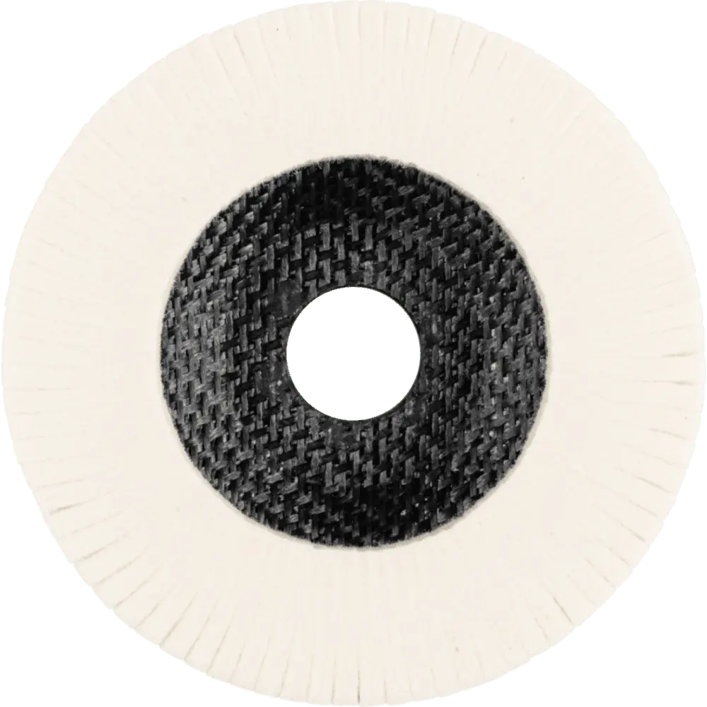 Produktfoto 1 von PFERD TOOLS weiche Filzfächerscheibe FFS Ø 115 mm Bohrung 22,23 für Polierarbeiten mit Winkelschleifer, 5 Stk.