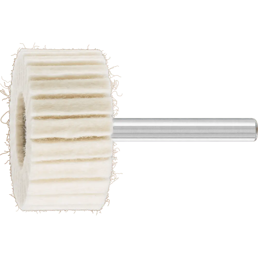 Produktfoto 1 von PFERD TOOLS harte Filzlamellenstifte FLS Ø 40x20mm Schaft-Ø 6 mm für universelle Polierarbeiten, 5 Stk.