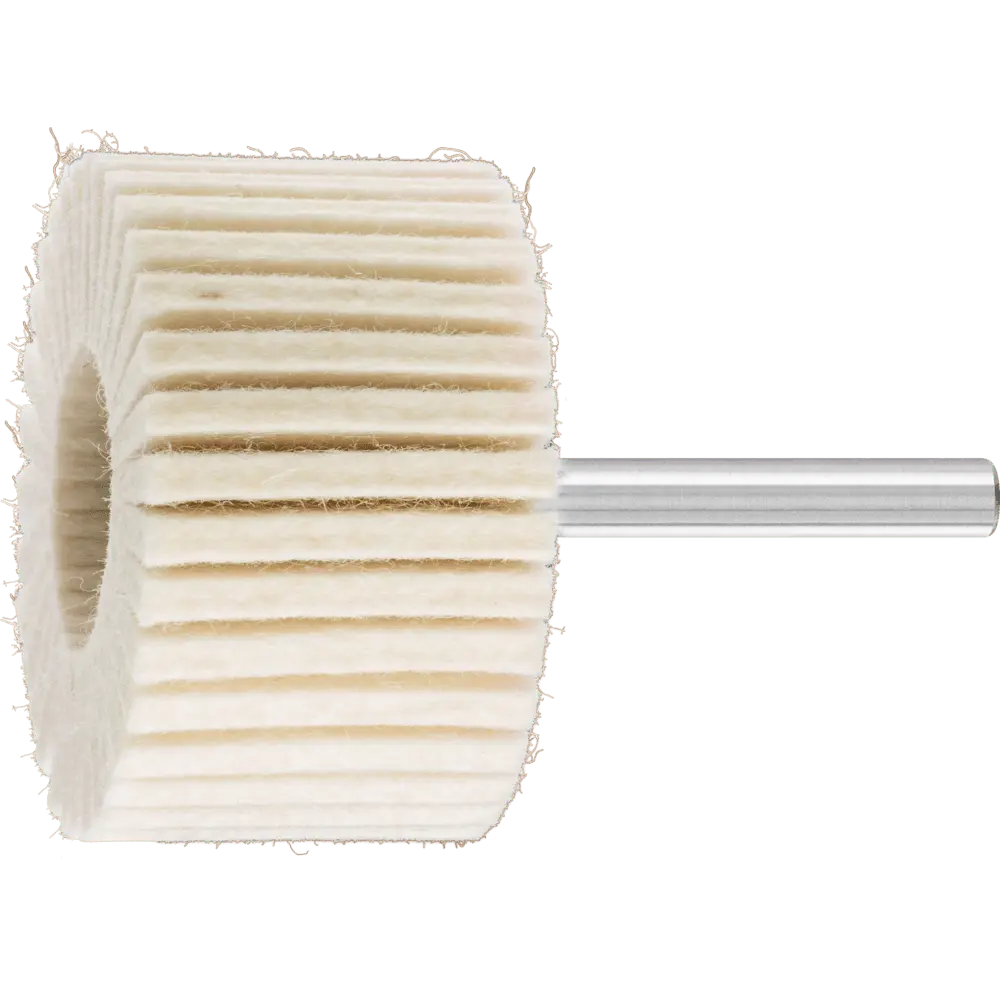 Produktfoto 1 von PFERD TOOLS harte Filzlamellenstifte FLS Ø 50x30mm Schaft-Ø 6 mm für universelle Polierarbeiten, 5 Stk.