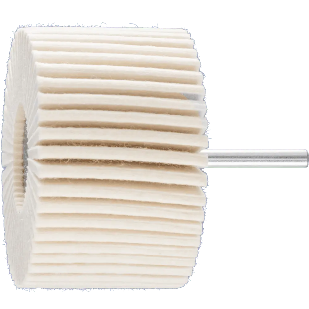 Produktfoto 1 von PFERD TOOLS harte Filzlamellenstifte FLS Ø 80x50mm Schaft-Ø 6 mm für universelle Polierarbeiten, 5 Stk.