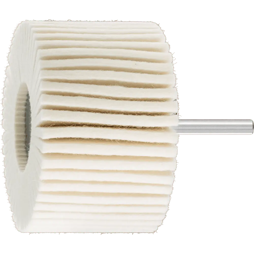 Produktfoto 1 von PFERD TOOLS weiche Filzlamellenstifte FLS Ø 80x50mm Schaft-Ø 6 mm für universelle Polierarbeiten, 5 Stk.
