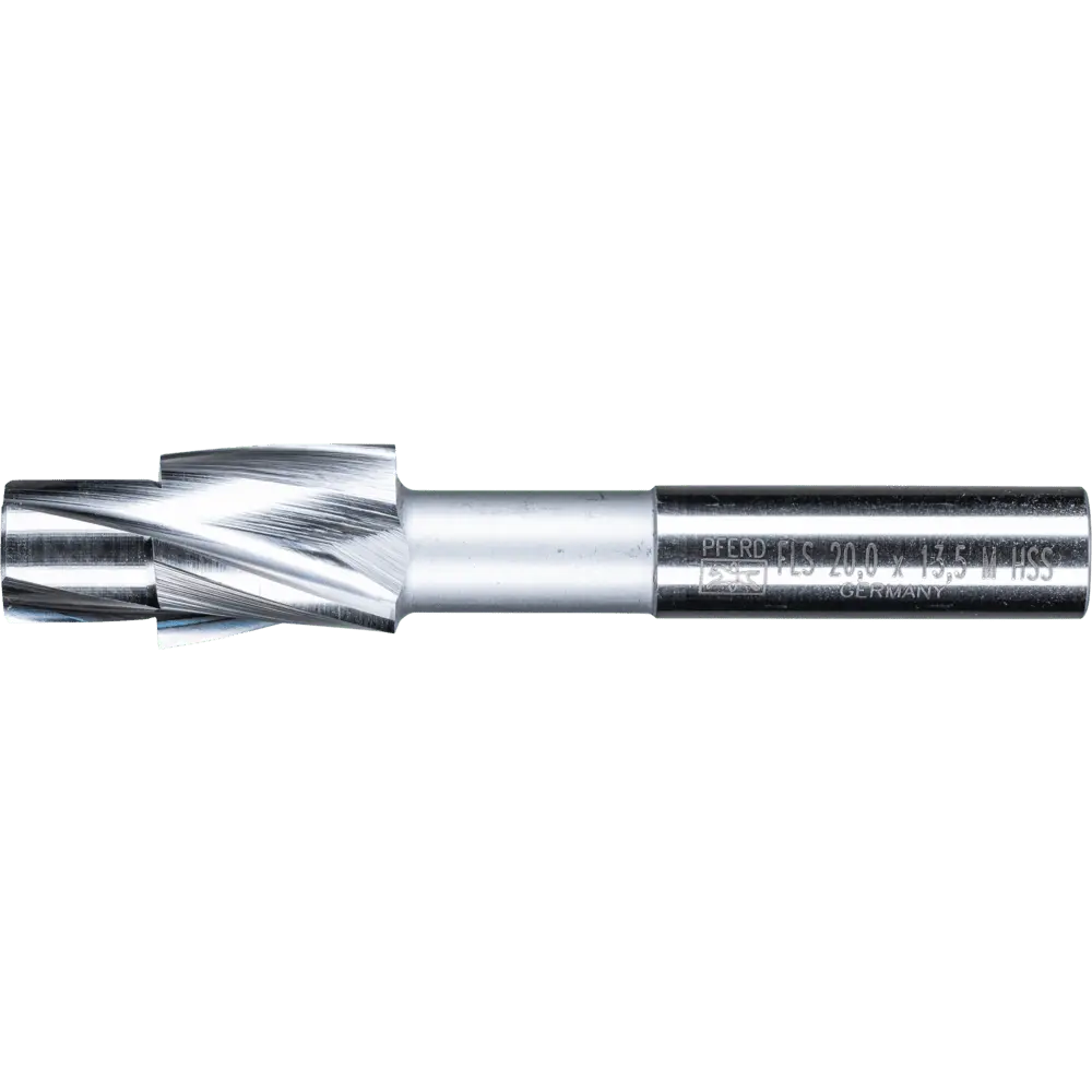 Produktfoto 1 von PFERD TOOLS HSS Flachsenker mit Führungszapfen DIN 373 Ø 20,0mm Schaft-Ø 12 mm mittel für Durchgangsloch