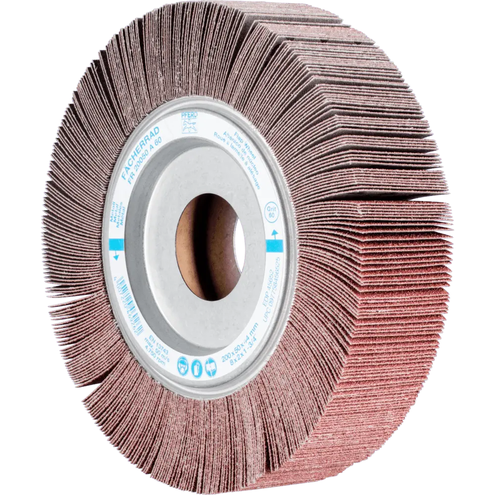 Produktfoto 1 von PFERD TOOLS Lamellenschleifrad FR Ø 200x50mm Bohrung Ø 44,0mm A60 für universelle Anwendung, 2 Stk.