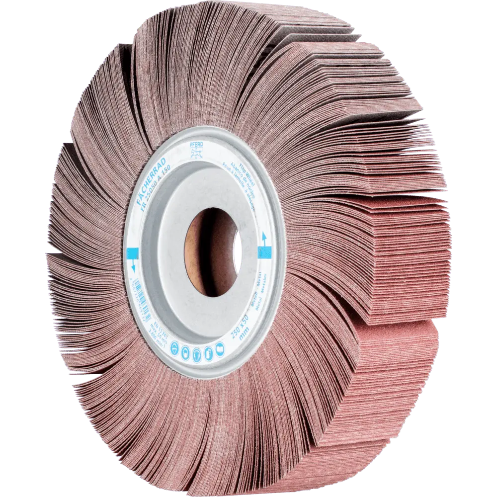 Produktfoto 1 von PFERD TOOLS Lamellenschleifrad FR Ø 250x50mm Bohrung Ø 44,0mm A150 für universelle Anwendung