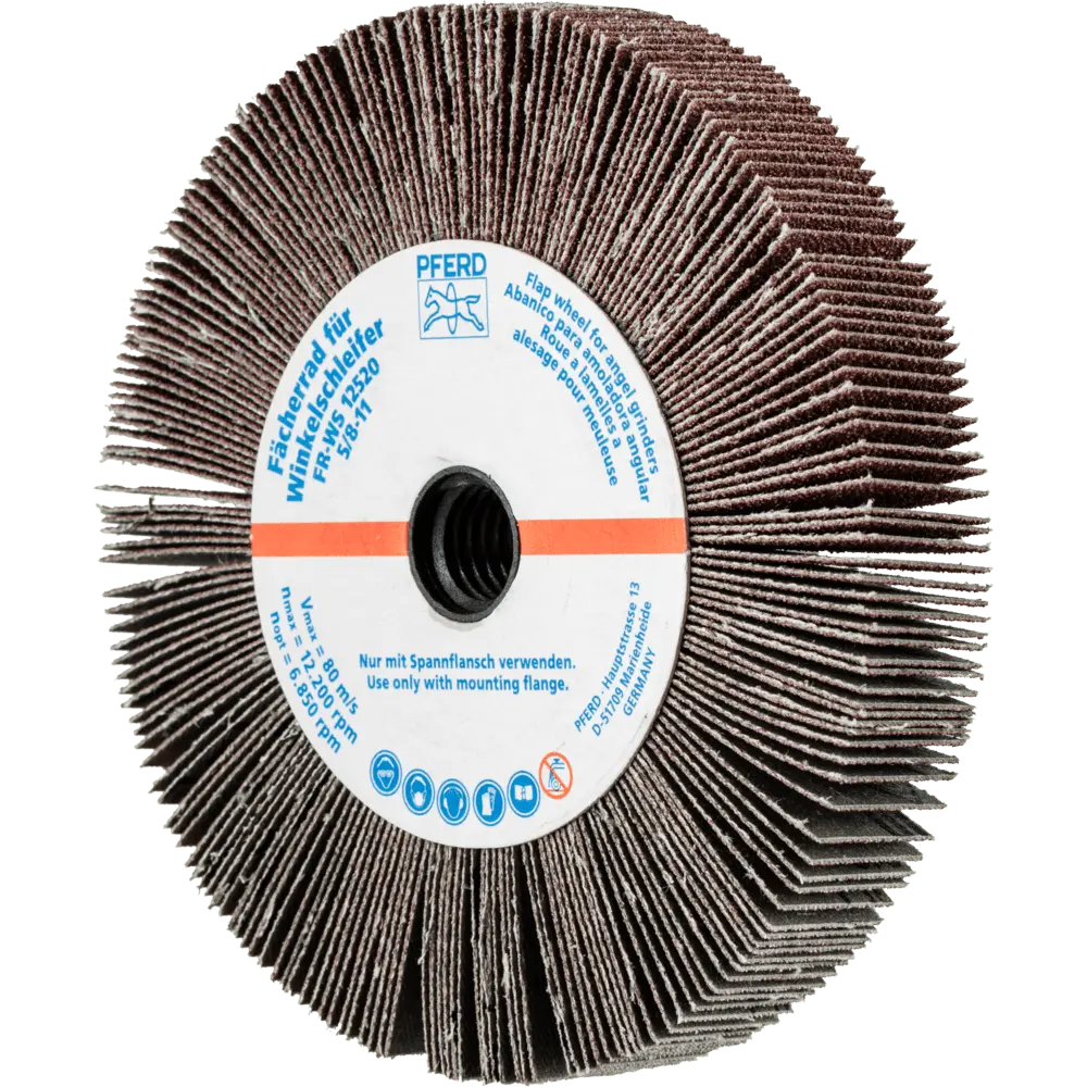 Produktfoto 1 von PFERD TOOLS Lamellenschleifrad für Winkelschleifer FR WS Ø 125x20mm 5/8-11 A60 universelle Anwendung, 2 Stk.