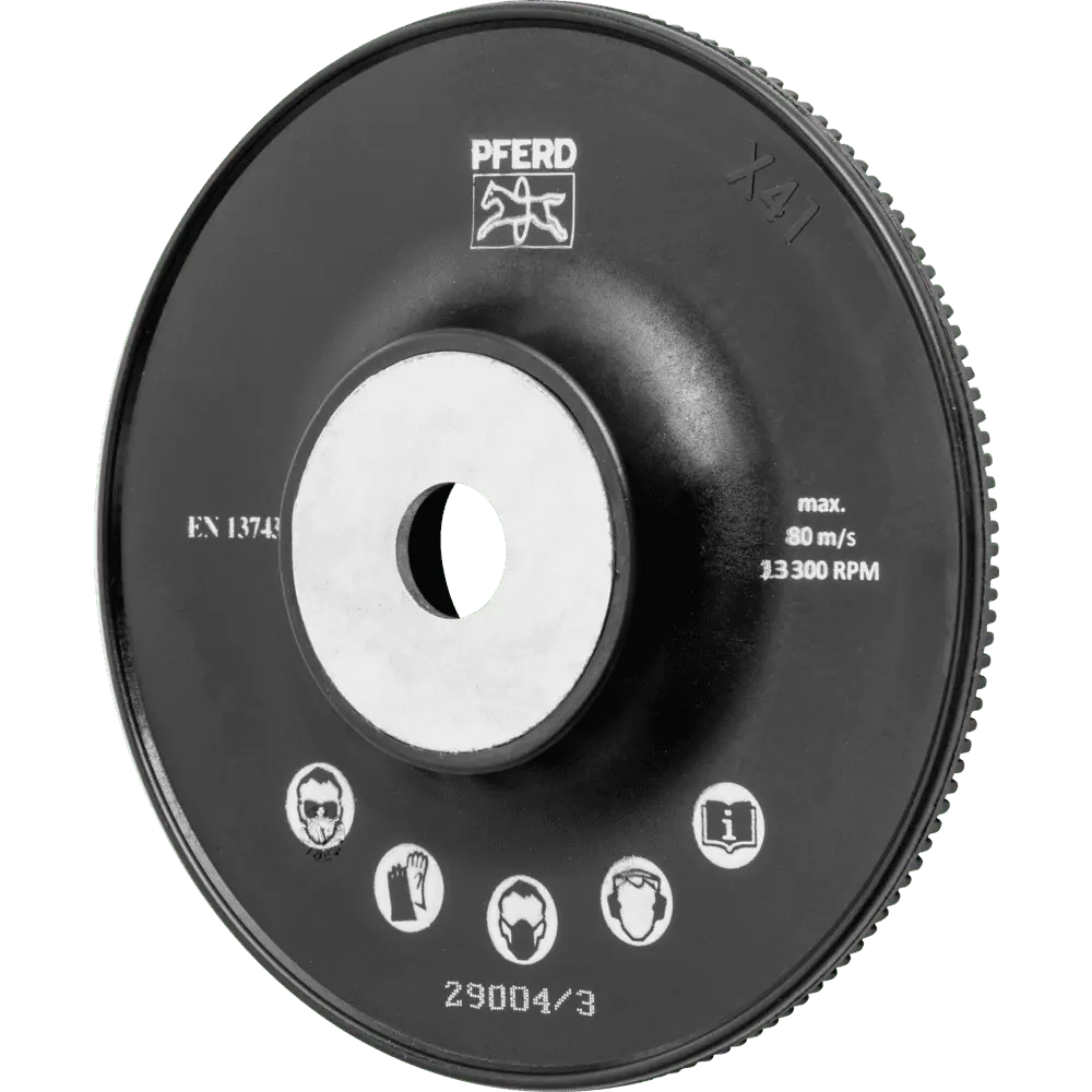 Produktfoto 1 von PFERD TOOLS Hochleistungs-Stützteller mit Spannmutter Ø 115 H-GT115 M14 für Winkelschleifer 115