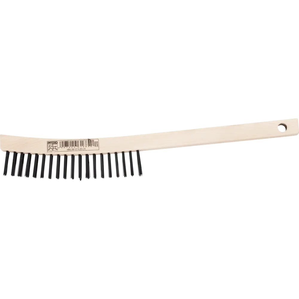 Produktfoto 1 von PFERD TOOLS Handbürste mit langem Griff HBU 3reihig Stahl-Draht-Ø 0,35 mm universell einsetzbar, 10 Stk.