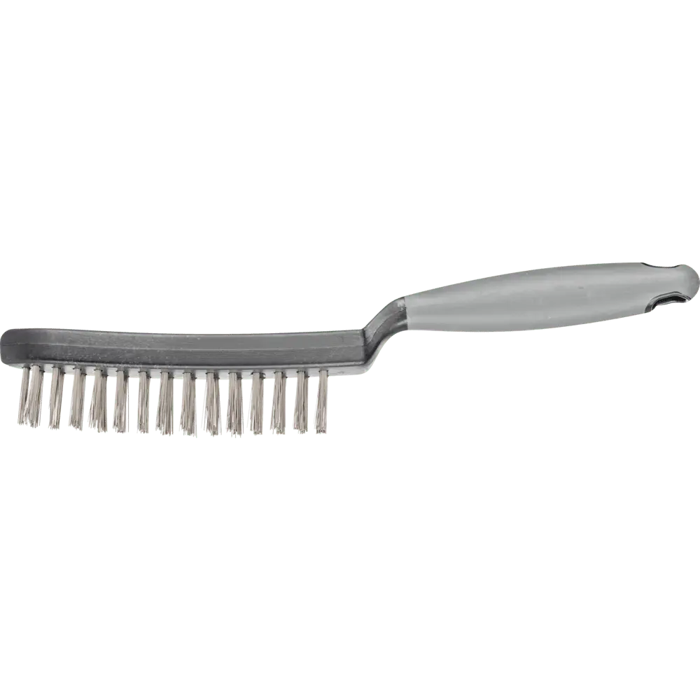 Produktfoto 1 von PFERD TOOLS Handbürste mit Kunststoffkörper und ergonomischem Griff HBUP 2reihig Edelstahl-Draht-Ø0,40, 10 Stk.