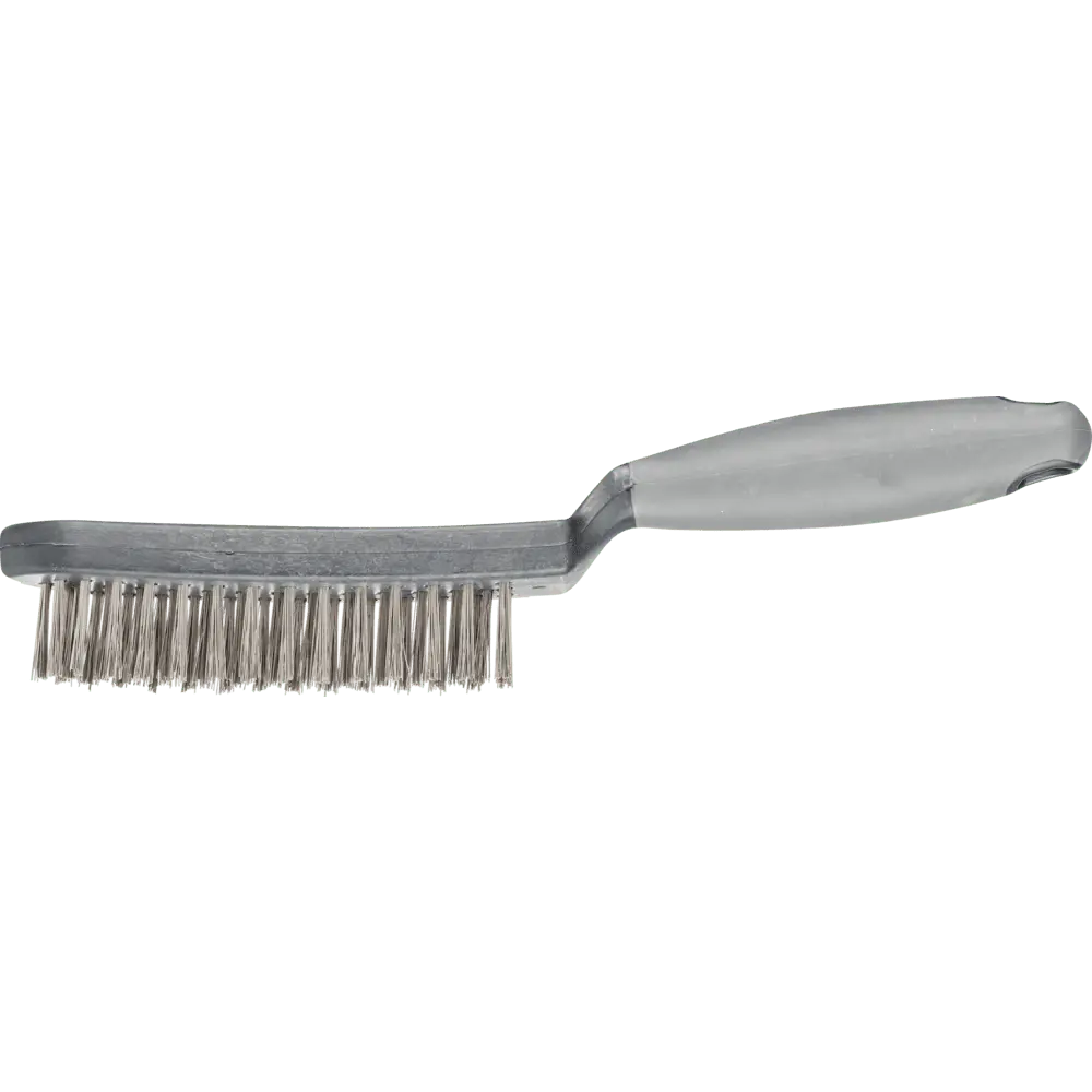 Produktfoto 1 von PFERD TOOLS Handbürste mit Kunststoffkörper und ergonomischem Griff HBUP 3reihig Edelstahl-Draht-Ø0,40