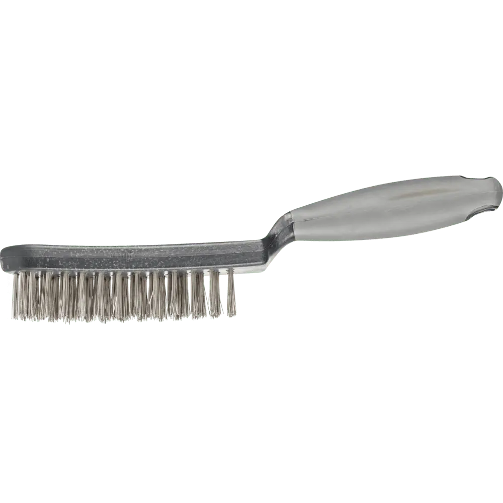Produktfoto 1 von PFERD TOOLS Handbürste mit Kunststoffkörper und ergonomischem Griff HBUP 4reihig Edelstahl-Draht-Ø0,40, 10 Stk.