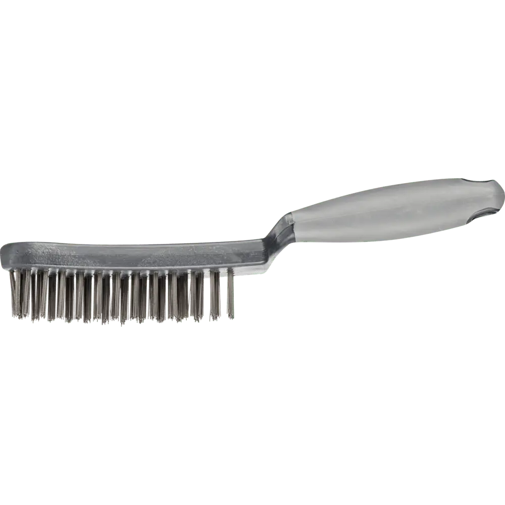 Produktfoto 1 von PFERD TOOLS Handbürste mit Kunststoffkörper und ergonomischem Griff HBUP 4reihig Stahl-Draht-Ø0,40, 10 Stk.