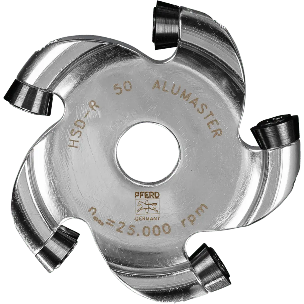 Produktfoto 1 von PFERD TOOLS Hochleistungsfrässcheibe ALUMASTER Ø 49 mm für Winkel-/Geradschleifer Alu Bearbeitung HICOAT