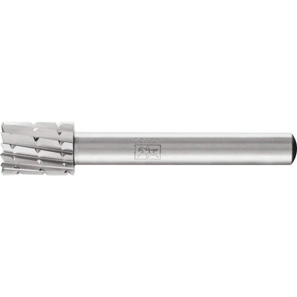 Produktfoto 1 von PFERD TOOLS HSS Frässtift Zylinderform stirn A-ST Ø 10x13mm Schaft-Ø 6mm Z 2 universal mittel Spanbrecher