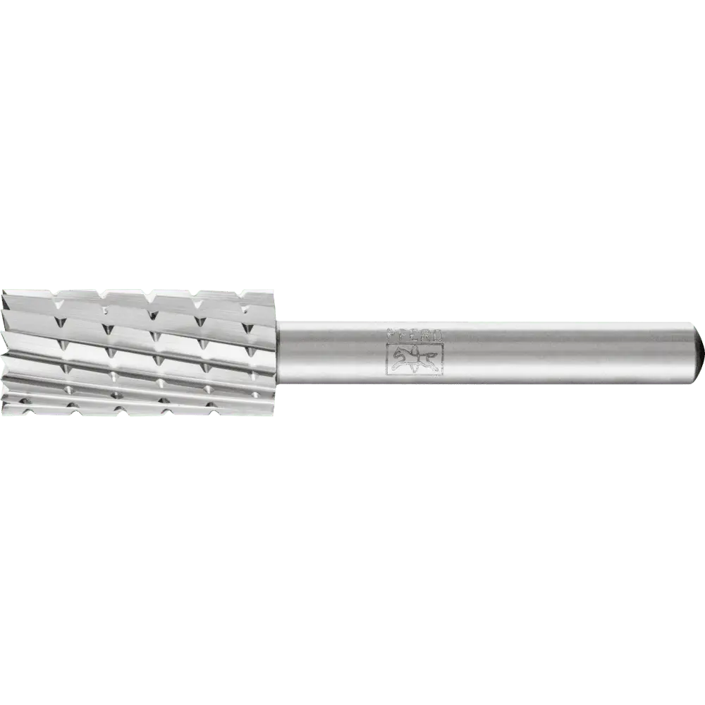 Produktfoto 1 von PFERD TOOLS HSS Frässtift Zylinderform stirn A-ST Ø 12x25mm Schaft-Ø 6mm Z 2 universal mittel Spanbrecher