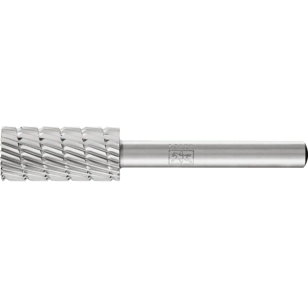 Produktfoto 1 von PFERD TOOLS HSS Frässtift Zylinderform stirn A-ST Ø 12x25mm Schaft-Ø 6mm Z 3 universal mittel fein Spanbrecher