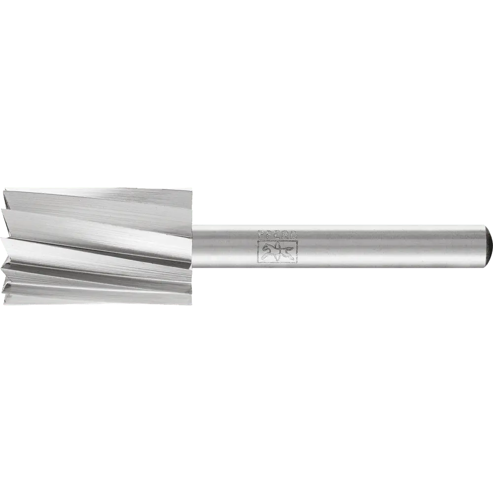 Produktfoto 1 von PFERD TOOLS HSS Frässtift ALU Zylinderform mit Stirnverzahnung A-ST Ø 16x25 mm Schaft-Ø 6 mm Alu/NE